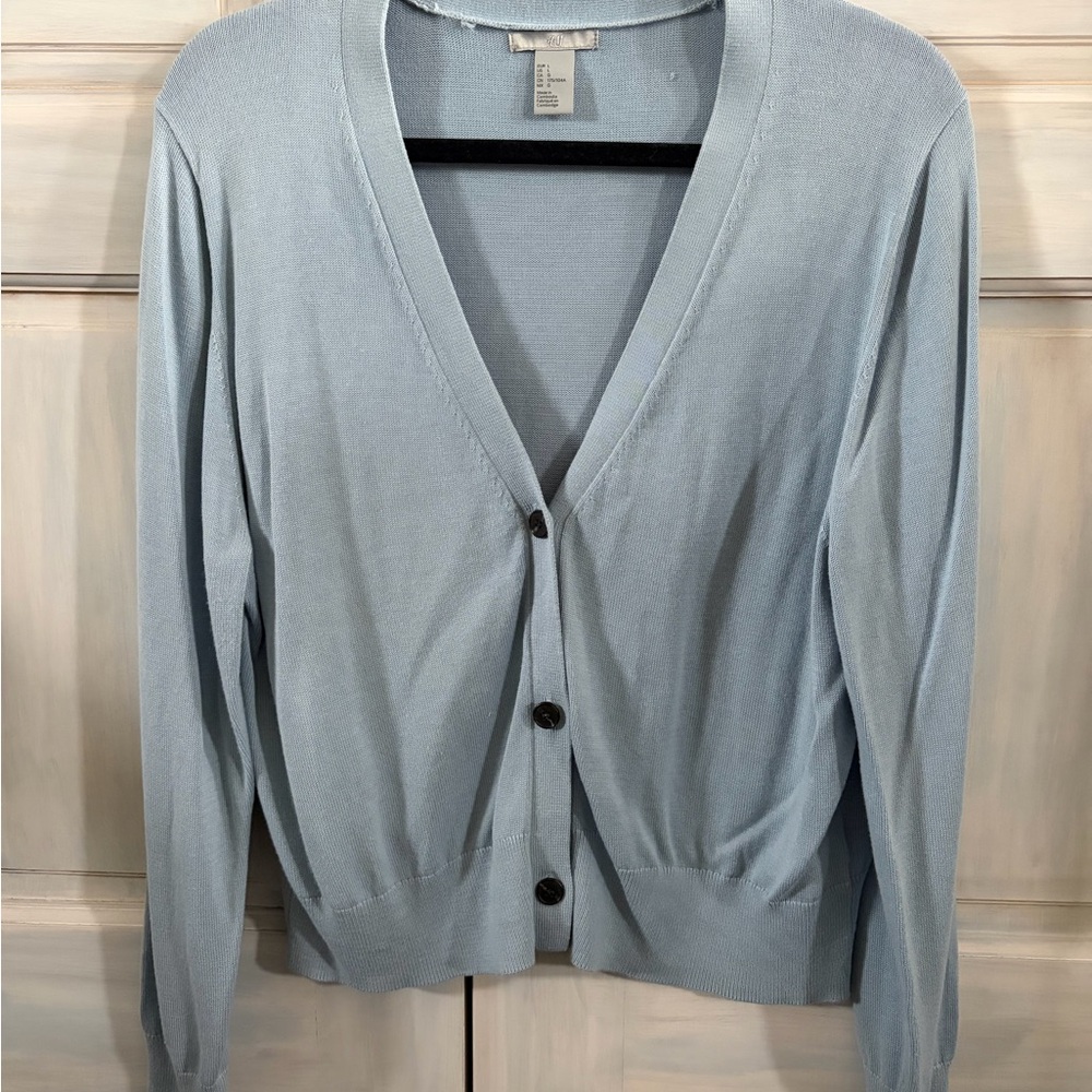 H&M Light Blue Cardigan Sweater